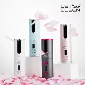 레츠퀸 무선 헤어스타일러 S100 깔끔한디자인 고데기기 전기기 미니기 고대기 인두 매직기 여행용기