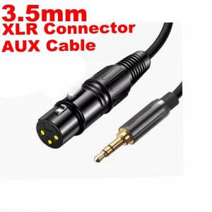 XLR 3.5mm 오디오 케이블 마이크 밸런스드 아날로그 코드 암 AUX 잭 컴퓨터 전화 스피커 앰프용