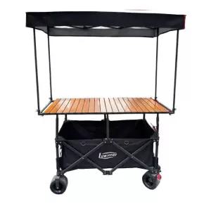 캠핑 카트 접이식 웨건 수레 리프팅 지붕 폴딩 테이블 확장형 뒷문개방 캠핑카트 왜건