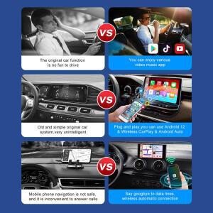 2025 ANYFAR 안드로이드 호환 13 3in1 CarPlay Ai 박스 무선 오토 USB 어댑터 2G 유튜브 넷플릭스 자동 연