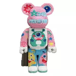 나노 장식 대형 곰 화이트 블록 조립 90cm