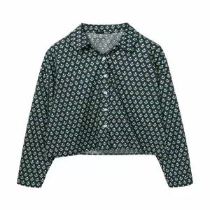 [비엔엑스]플라워 자가드 카라넥 셔츠 (BX1BL010L0)