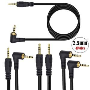 90도 4극 2.5mm 케이블 남성 - 잭 오디오 스테레오 헤드폰 이어폰용