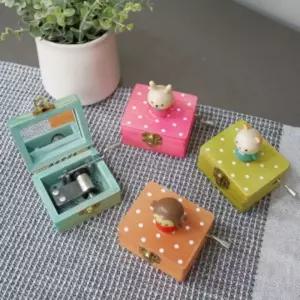 애니멀 수동 오르골 (4 TYPE) 선물용 장식용 인테리어 선반 테이블 홈데코 집들이 용품