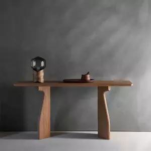 미니멀 사이드 콘솔 좁은 원목 현관 테이블 인테리어