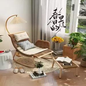 흔들의자 등나무 안락의자 발코니용 휴식 독서용 1인용 인테리어 체어