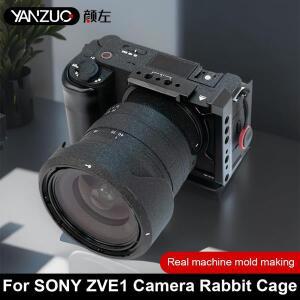 소니 호환 ZVE1 카메라 확장 프레임 핸들 보호 케이스 토끼 케이지 안정기 브래킷 용 호환 YANZUO Alumium