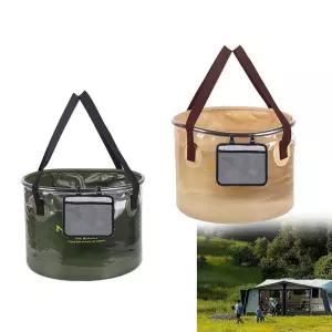 캠핑 접이식 물통 투명 설거지 바스켓 가방 20L 용물 용품 방수 원형