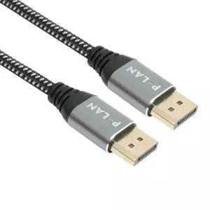 파워랜 DP 1.4 고급형 메탈 케이블 1.5m (PL023 PL-DP14-015S) 형케이블 디스플레이포트 DP후드커넥터 영상