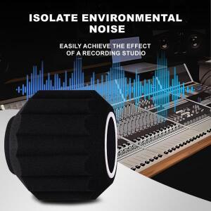 마이크 윈드 쉴드 팝 필터 절연 볼 레코드 스튜디오용 호환 음향 흡음 폼 5면 씰