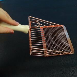 스테인리스 스틸 스텐 고양이 배설물 삽 나무 손잡이 - 소형견/고양이용 호환 간편 청소 디자인 녹 방지 인