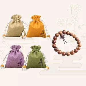 불교 염주팔찌 주머니 파우치 세트 패션 목걸이 우드 나무 선물 종교선물