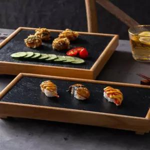 오마카세 일식접시 사각 스시 초밥접시 회접시 그릇 업소용 고급 앞접시 플레이트 도자기