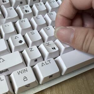 러시아어 - 핀셋포함 찢어내는 필름 키보드 스티커 키 단일 측면 각인 데스크탑 노트북용