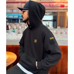 매장정품 BEENTRILL 해시태그 워크 후드 집업(블랙)