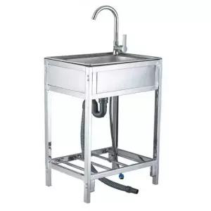 간이 개수대 조립 식당 싱크대 소형 공장 카페 씽크대 설치 싱크 리모델링 셀프 무광 스틸