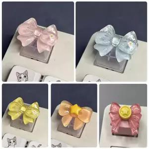 호환  개인화 된 반투명 활 키 캡 핑크와 블루 키 캡 가 된 창의적인 식 키보드