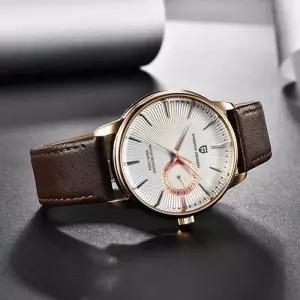 [백스테이]B283WC 세이코무브 소가죽 남자 손목시계