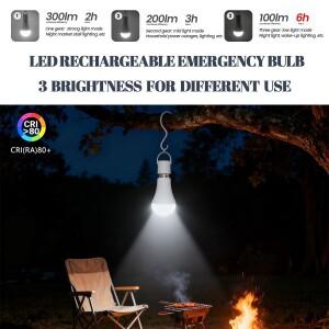 1-10Pcs LED 전구 충전식 AC100-240V E27 7W 9W 12W 가정용 비상 야외 캠핑 베란다 정원 램프