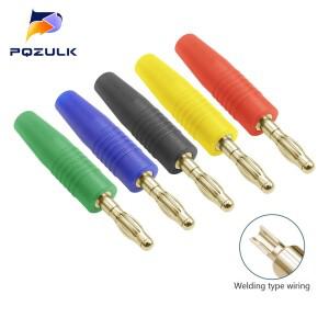 금도금 뮤지컬 스피커 케이블 와이어 핀 바나나 플러그 커넥터 4mm