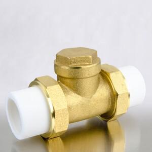 호환 PPR 수평 체크 밸브 핫멜트 이중 유니온 황동 역류 물 방지용 단방향
