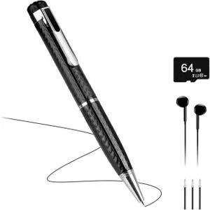 노이즈 캔슬링 기능이 있는 64GB 음성 녹음기 - 회의 강연 인터뷰를 위한 깨끗한 오디오 학생 및 전문가용