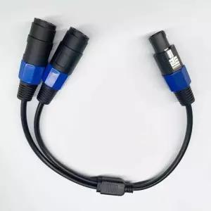 스피콘케이블 Speakon 분배기 1~2 Y 케이블 스피커 브레이크 아웃 Female Male-듀얼 Male Extension SOUND