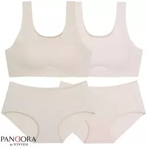 [하프클럽/비비안]판도라by비비안 편안한 퓨징 주니어 브라팬티 AA컵 pst7140