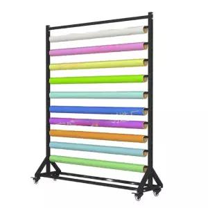 시트지 거치대 래핑지 걸이 포장지 꽃집 보관대 롤 원단걸이대 철제선반 달린 바퀴가 진열대