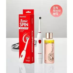 매장정품 DONGKOOK PHARM [구강케어SET] 덴트릭스 소닉스핀 전동칫솔+오일가글 80ml