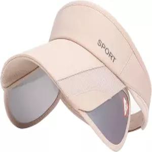 여름 선바이저 모자 - 접이식 챙이 있는 여성용 조절 가능한 골프 자외선 차단 비치/테니스 스포츠