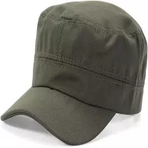 사관생도 아미 캡 밀리터리 스타일 조절 가능한 플랫 탑 남녀 공용 기본 야구 모자