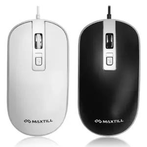 맥스틸 USB 마우스 유선 저소음 MO-M202U 노트북 컴퓨터 사무실 가성비 소형 사무용
