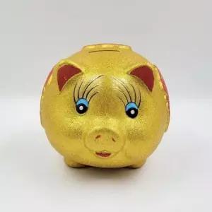[문구] 돼지장식품 중형 황금 복돼지 저금통