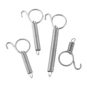 인장스프링 4개 케이지 도어 스프링 후크 금속 텐션 와이어 토끼새햄스터 케이지용