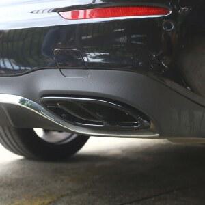 스테인레스 스틸 자동차 테일 스로트 배기 파이프 머플러 팁 커버 장식 프레임 스티커, 메르세데스 벤츠 CLA W117 2017-2018