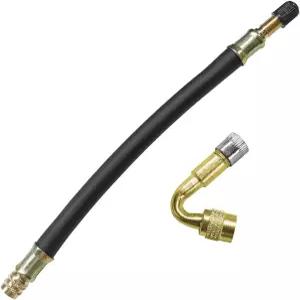 ZIMISI 자동차 타이어 밸브 익스텐션 8.26인치 유연한 슈레이더 스템 툴 45도 익스텐더 어댑터 RV 자전거