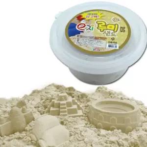 (루미샌드) 모래놀이 리필 0.5L_내츄럴너프건 세트 도구 핑크퐁 워터테이블 장난감 놀이삽 너프건 핑크 색