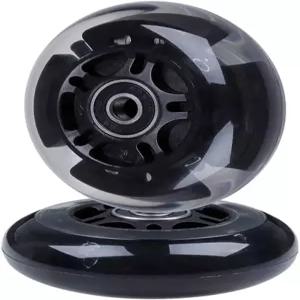 AOWISH 2팩 라이트 업 스쿠터 뒷바퀴 80mm LED 플래시 인라인 스케이트 교체 휠과 베어링 ABEC 9 장착 3륜