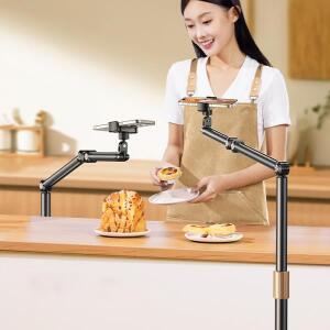 알루미늄 합금 개폐식 태블릿 스탠드 휴대폰 거치대 플로어 레이지 지지대 데스크탑 라이브 방송 IPad 호환