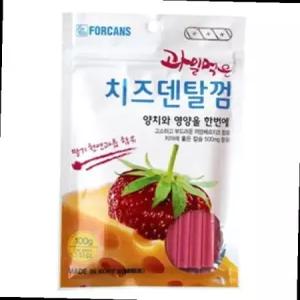 강아지껌 덴탈껌 치석 제거 간식껌 치즈 딸기 100g