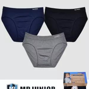 남주니어 부드러운 면스판 브리프 삼각 팬티 3매 쥬니어 학생 청소년 디자인 심플