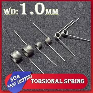인장스프링 304 스틸 토션 스프링 60 ° 90 120 180 회전 V자형 리셋 비틀림 3회전6회전9회전 5개