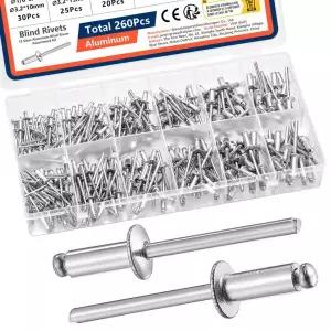 리벳못 리베트 팝 리벳 모듬 키트 12 알루미늄 블라인드 금속 가구 차량용 세트