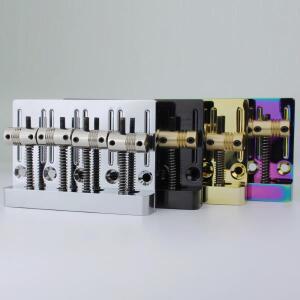 Guyker 4 현 고질량 베이스 브릿지 크롬 빈티지 CNC 가공 황동 안장 재즈 테일피스