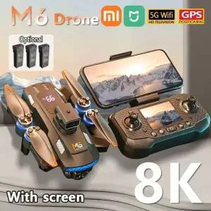 드론액세서리 샤오미 미지아 M6 드론 전문가용 8K 카메라 5G WIFI FPV UAV 스크린 리모컨 RC 회피 기능 탑