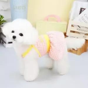 [반려] 반려견 체크 나시원피스 애견 강아지옷 데일리 산책