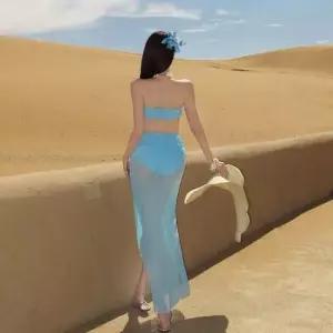 여친 원피스 여름 롱스커트 비치 브라탑 온천 비키니 수영복 바캉스 원피스수영복 삼각 핏예쁜 인기2