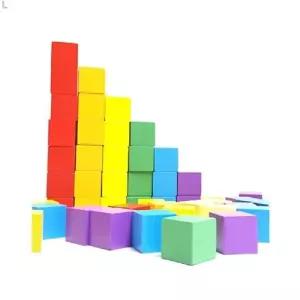 쌓기 나무 70개 7색쌓기 도형쌓기놀이 쌓기교구 쌓기장난감 쌓기게임