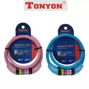 토니온 칼라 비밀번호 자전거 자물쇠 미니오토바이 열쇠 와이어락 번호락 잠금장치